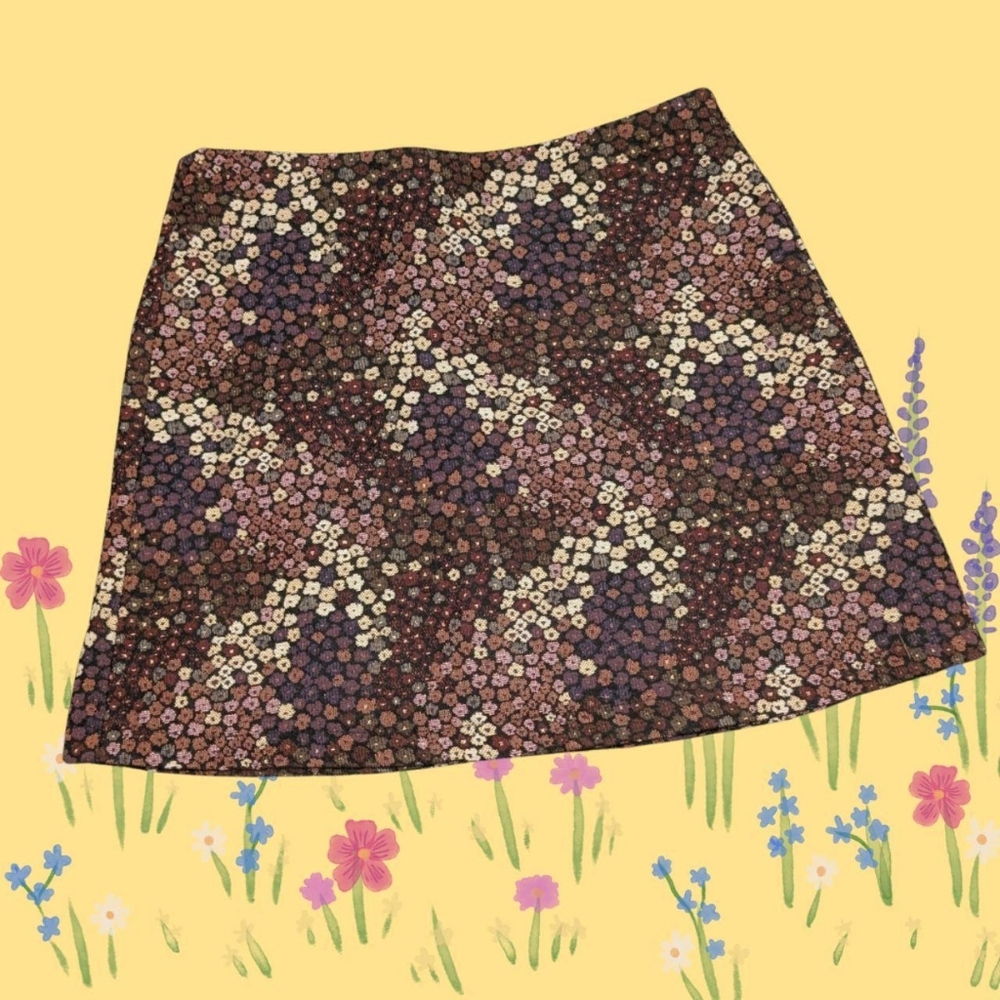Multicolor Floral ZARA Mini Skirt